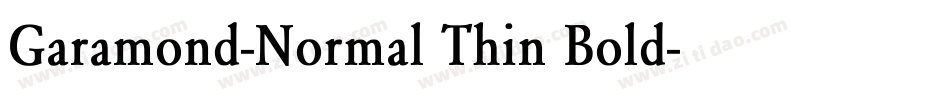 Garamond-Normal Thin Bold字体转换